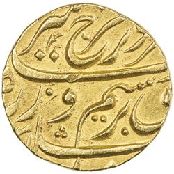 MUGHAL: Farrukhsiyar, 1713-1719, AV mohur (10.97g), Burhanpur, year 7. EF