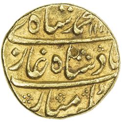 MUGHAL: Muhammad Shah, 1719-1748, AV mohur (10.83g), Lahore, AH115x year 24. VF