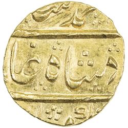 MUGHAL: Muhammad Shah, 1719-1748, AV mohur (11.10g), Kambayat, year 21. UNC
