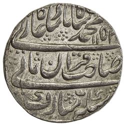 MUGHAL: Muhammad Shah, 1719-1748, AR rupee (11.39g), Shahjahanabad, AH1152 year 22. NGC MS62