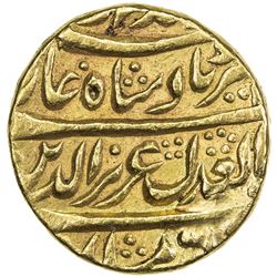 MUGHAL: Alamgir II, 1754-1759, AV mohur (10.92g), Shahjahanabad, year 3. EF