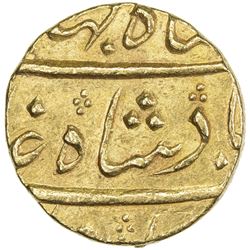 MUGHAL: Shah Jahan III, 1759-1760, AV mohur (11.12g), Surat, year one (ahad). EF