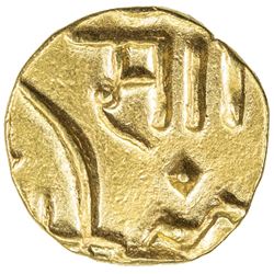 BARODA: Sayaji Rao II, 1819-1847, AV fractional mohur (2.22g), AH12xx. EF