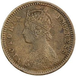 DEWAS JUNIOR BRANCH: Narayan Rao, 1864-1892, AE 1/12 anna, 1888. F-VF