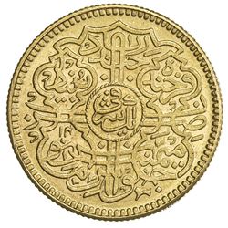 HYDERABAD: Mir Usman Ali Khan, 1911-1948, AV ashrafi, Farkhanda Bunyad, AH1343 year 14. NGC MS63