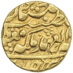 JAIPUR: Ram Singh, 1835-1880, AV mohur (10.88g), Sawai Jaipur, year 42. EF