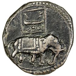 MYSORE: Tipu Sultan, 1782-1799, AE double paisa (22.01g), Patan, AM1225 "B". VF