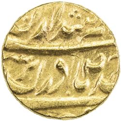 PATIALA: Mahindar Singh, 1862-1876, AV mohur (10.68g), "Sahrind", ND. AU