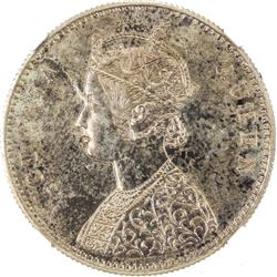 BRITISH INDIA: Victoria, Queen, 1837-1876, AR rupee, 1875(c). NGC PF64