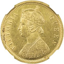 BRITISH INDIA: Victoria, Queen, 1837-1876, AV mohur, 1862(c). NGC MS61