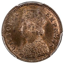 BRITISH INDIA: Victoria, Empress, 1876-1901, AE 1/2 pice, 1899(c). PCGS MS65