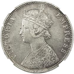 BRITISH INDIA: Victoria, Empress, 1876-1901, AR rupee. NGC VF