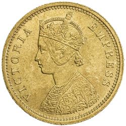 BRITISH INDIA: Victoria, Empress, 1876-1901, AV mohur, 1881(c). NGC MS62