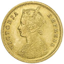 BRITISH INDIA: Victoria, Empress, 1876-1901, AV mohur, 1889(c). NGC MS63