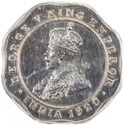 BRITISH INDIA: George V, 1910-1936, copper-nickel 4 annas, 1920(c). PCGS PF63