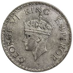 BRITISH INDIA: George VI, 1937-1947, AR rupee, 1939(b). NGC MS62