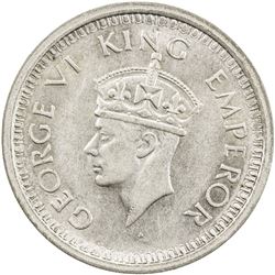 BRITISH INDIA: George VI, 1937-1947, AR rupee, 1945(b). AU