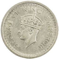 BRITISH INDIA: George VI, 1937-1947, AR rupee, 1945-L. EF-AU