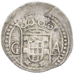 GOA: Joao IV, 1640-1656, AR 2 tangas (4.44g), 1642. VF-EF