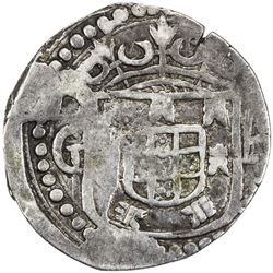 GOA: Joao IV, 1640-1656, AR 2 tangas (4.13g), 165x. F-VF