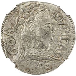 GOA: Joao, Prince Regent, 1799-1816, AR rupia, 1805. NGC AU55