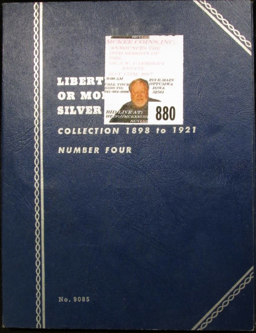 Vintage Morgan Silver Dollar Dollar Whitman Folder 1898-1921 USED