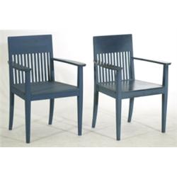 Pair of armchairs, pine