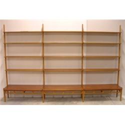 Bookshelf, teak, 3 sections, H 207