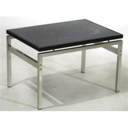 Table enamel painted, sign. Jean Rene, H 45