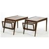 Image 1 : Pair of bedtables, teak and walnut