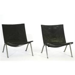 Chairs, set of  2, Poul Kjaerholm, "PK-22"