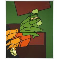 Valerio Adami, Colourlithography, 74x61