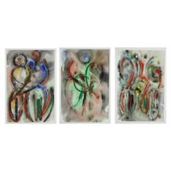 Gouach, set of 3, Antonio Pasquini