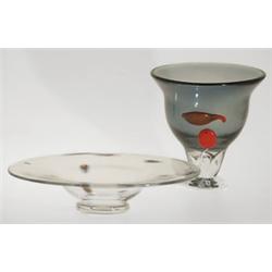 Vase H 21 + Bowl H 7 and diam. 34