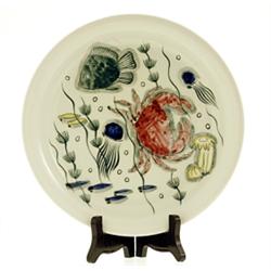 Fishplates, set of 10, Crayfish, Arabia