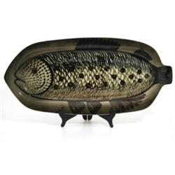 Fishplate, sign. Arabia Finland Atelje GOG/PM