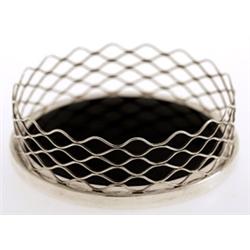 Coaster, silver and bakelit, diam. 12