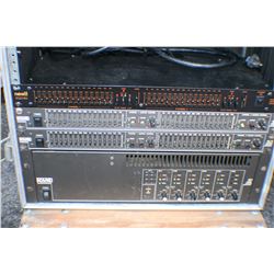 Rack with equipment