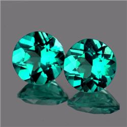 Natural Paraiba Green Blue Apatite Pair 3.42 Cts - VVS