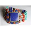 Image 1 : Tibet Hand Made Turquoise, Coral, Lapis Lazuli Bracelet