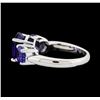 Image 3 : 4.51 ctw Tanzanite Ring - Platinum