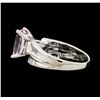 Image 3 : 1.95 ctw Morganite and Diamond Ring - 14KT White Gold