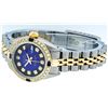 Image 7 : Rolex Two-Tone Blue Vignette Diamond and Sapphire DateJust Ladies Watch