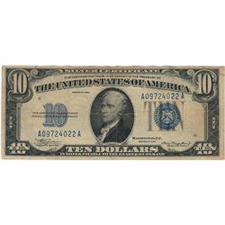 1934 $10 Silver Certificate Currency