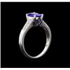 Image 4 : 1.79 ctw Tanzanite and Diamond Ring - 14KT White Gold