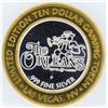 Limited Edition $10 Las Vegas .999 Silver Gaming Token