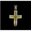 5.25 ctw Diamond Cross Pendant - 14KT White Gold