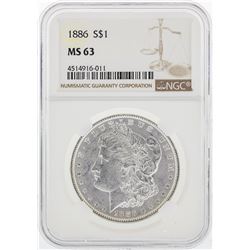 1886 NGC MS63 Morgan Silver Dollar