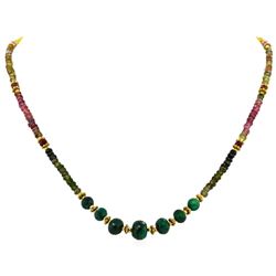 Emerald, Ruby and Sapphire Necklace