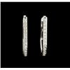 0.90 ctw Diamond Earrings - 14KT White Gold
